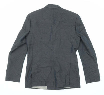River Island Mens Grey Polyester Jacket Suit Jacket Size 40 Regular