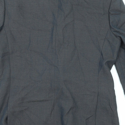 River Island Mens Grey Polyester Jacket Suit Jacket Size 40 Regular