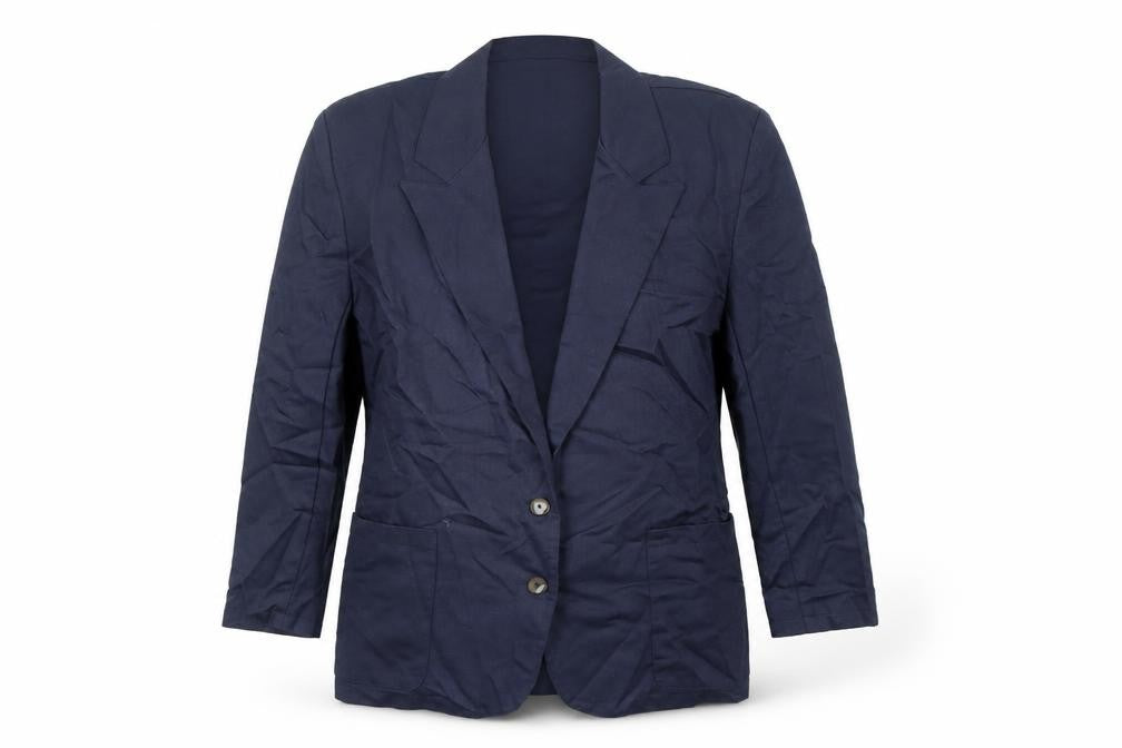 Design Studio Womens Blue Jacket Blazer Size 12 Button