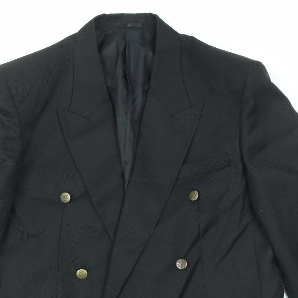 Classic Mens Black Nylon Jacket Blazer Size 42 Regular