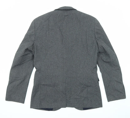 Next Mens Grey Polyester Jacket Suit Jacket Size 40 Regular