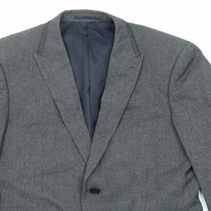 Next Mens Grey Polyester Jacket Suit Jacket Size 40 Regular