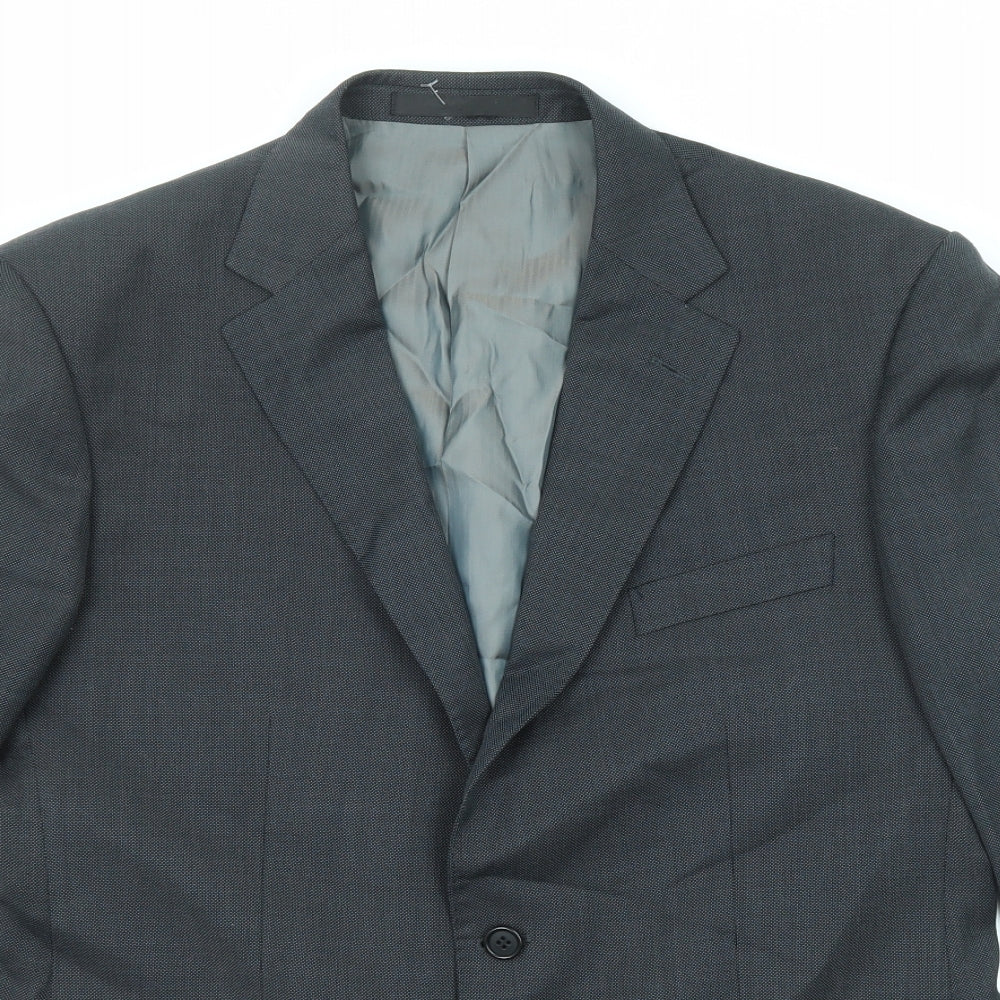 Marks and Spencer Mens Black Wool Jacket Suit Jacket Size 42 Regular