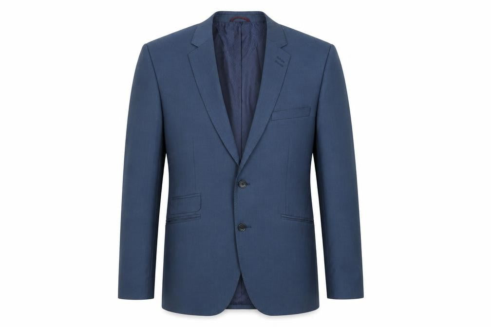 Burton Mens Blue Polyester Jacket Suit Jacket Size 42 Regular