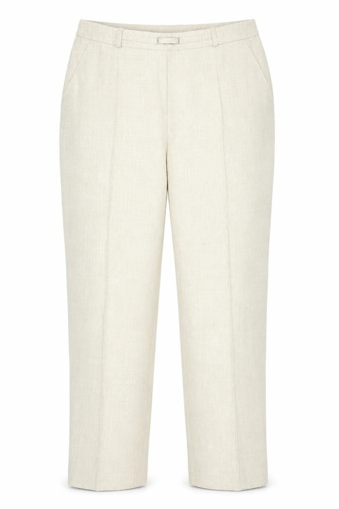EWM Womens Beige Polyester Trousers Size 14 L26 in Regular