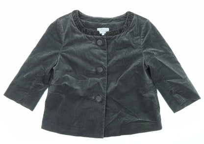 Additional front view of Vackpot women’s grey jacket, size UK 8, button