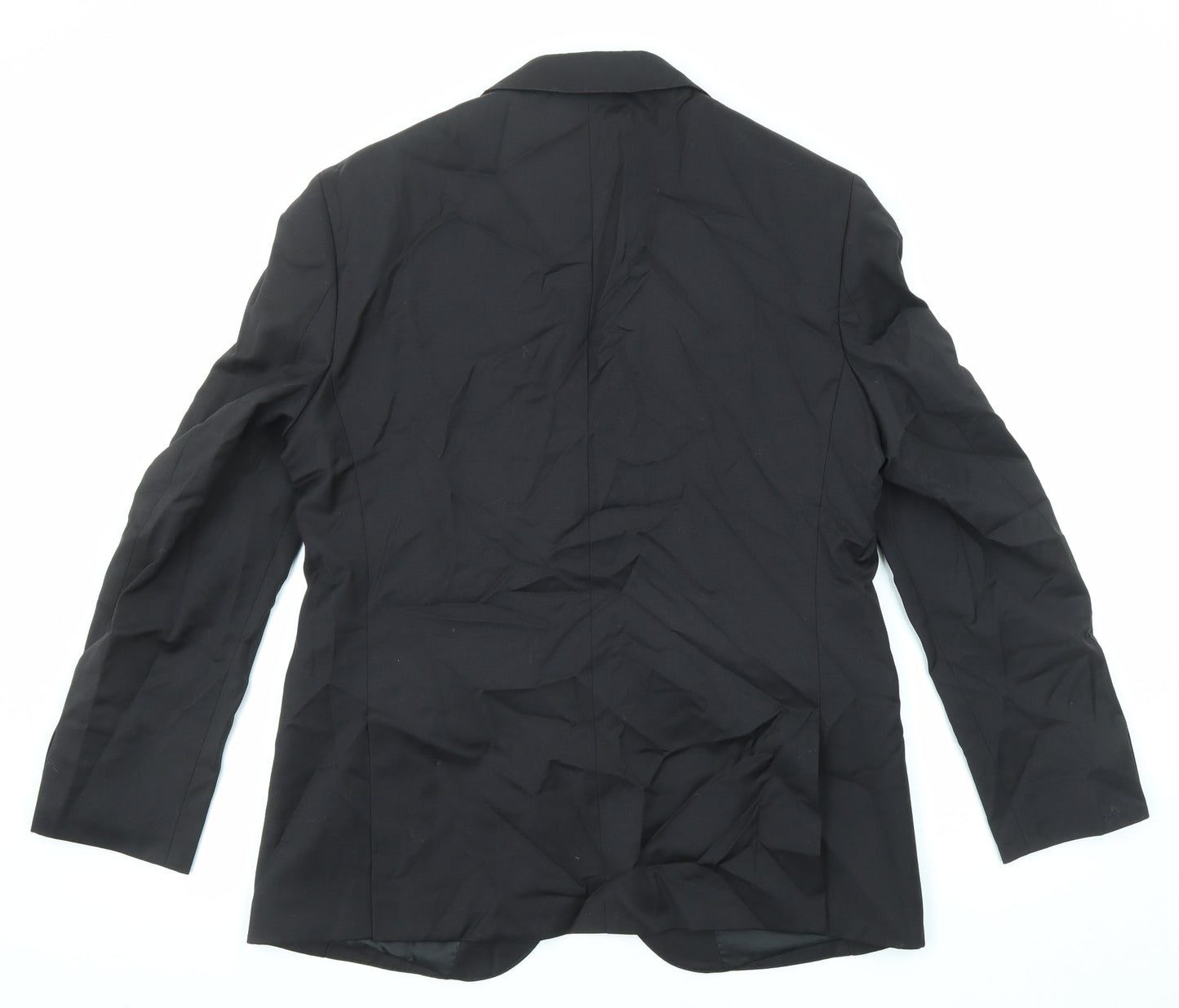 Marks and Spencer Mens Black Polyester Jacket Suit Jacket Size 40 Regular
