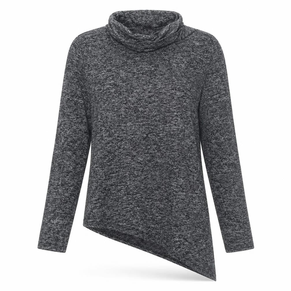 New Look Womens Black Viscose Basic T-Shirt Size 10 Roll Neck