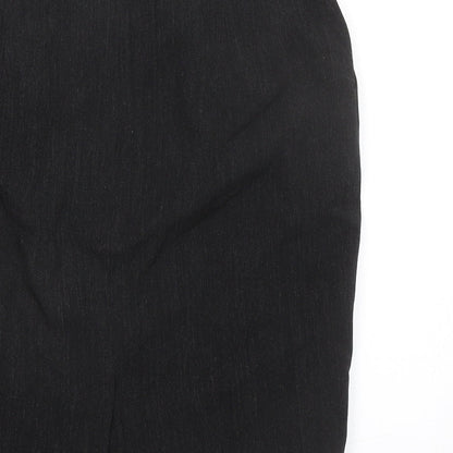 Brand and care label for Principles women’s grey polyester a-line skirt, size UK 12, zip