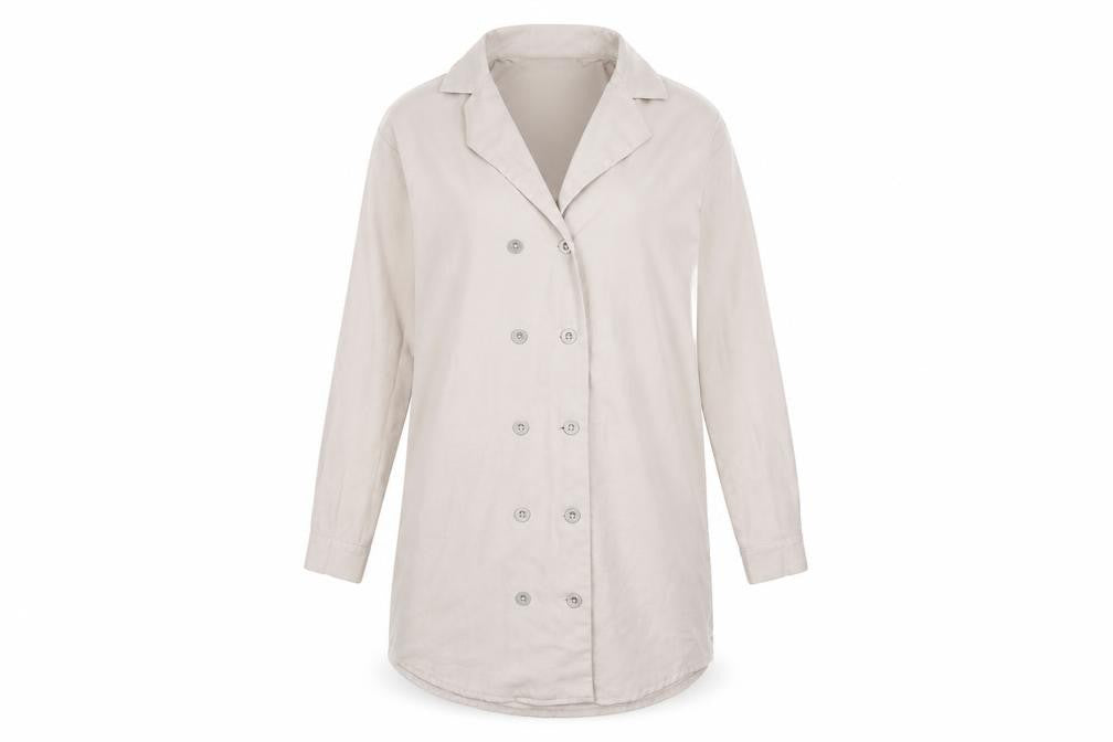 Missguided Womens Beige Polyester Jacket Dress Size 6 Collared Button