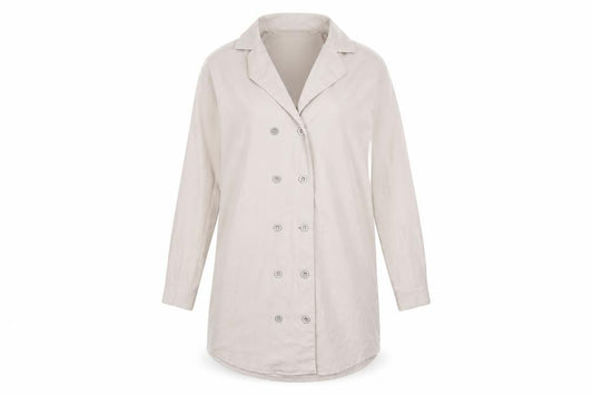 Missguided Womens Beige Polyester Jacket Dress Size 6 Collared Button