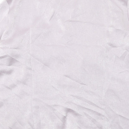 Marks & Spencer Womens Purple Polyester Basic Button-Up Size 16 Collared