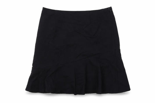 Marks & Spencer Womens Black Viscose Swing Skirt Size 10 Zip