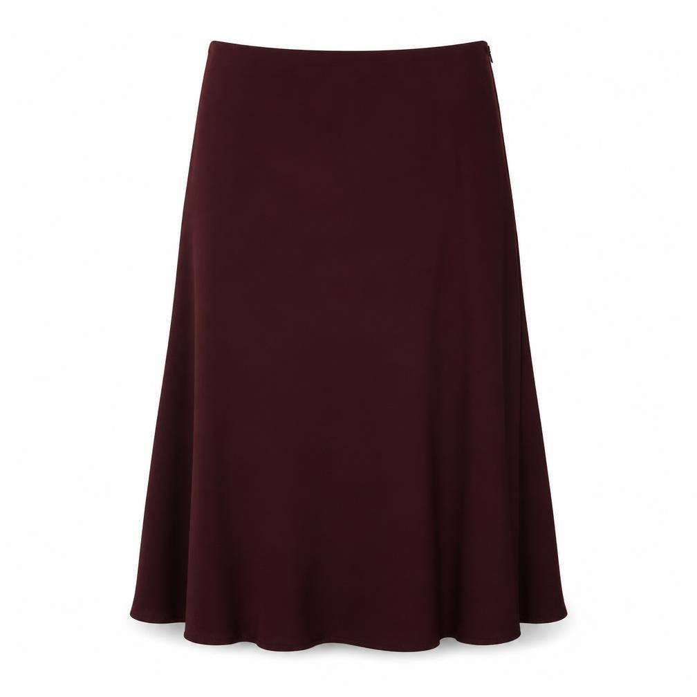 Marks & Spencer Womens Purple Polyester Swing Skirt Size 12 Zip