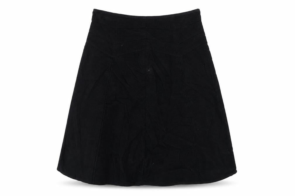 Loulabelle Womens Black Polyester Swing Skirt Size 10 Zip