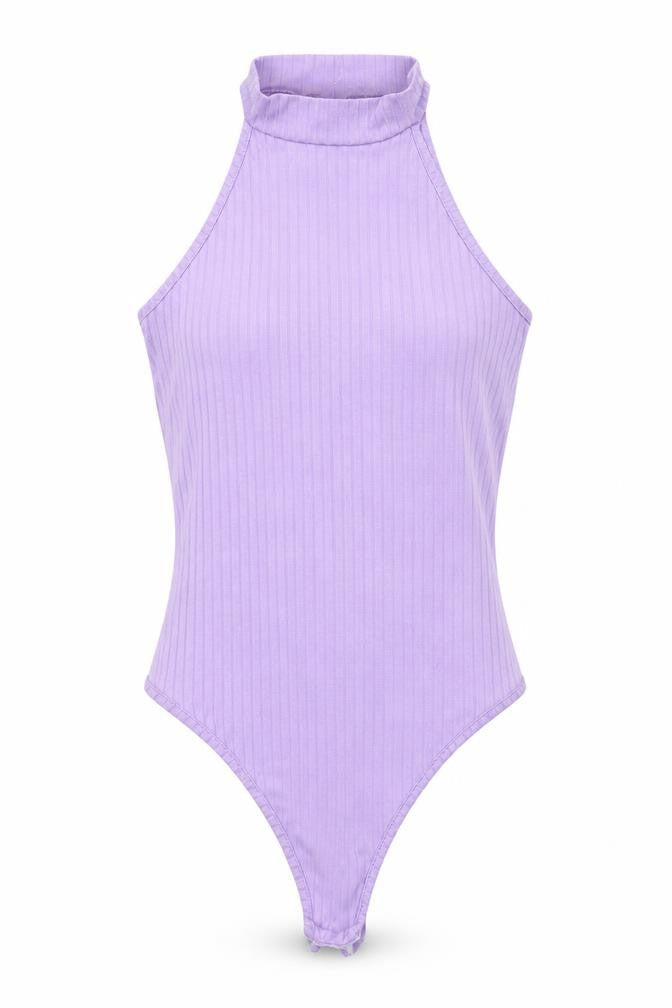 PRETTYLITTLETHING Womens Purple Polyester Bodysuit One-Piece Size 4 Snap