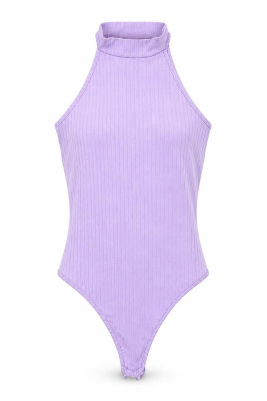 PRETTYLITTLETHING Womens Purple Polyester Bodysuit One-Piece Size 4 Snap