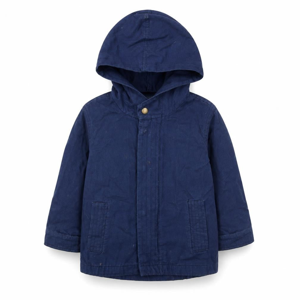 Mini Club Boys Blue Basic Coat Coat Size 3-4 Years Zip