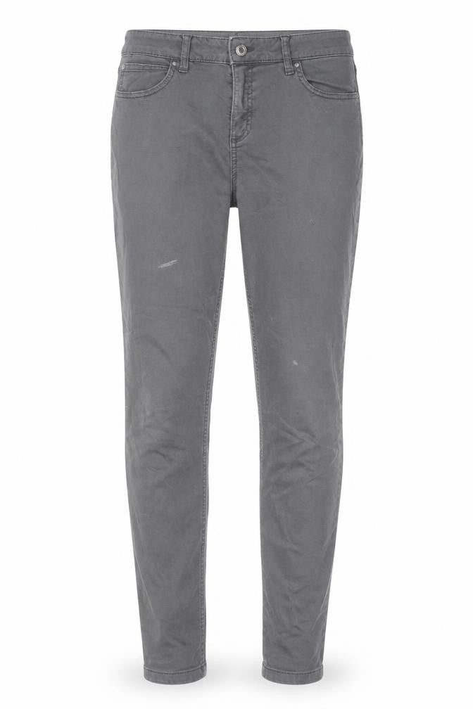 Marks & Spencer Womens Grey Cotton Skinny Jeans Size 12 L30 in Regular Zip
