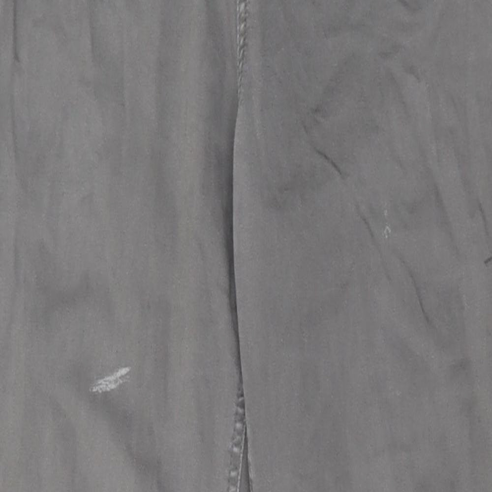 Marks and Spencer Womens Grey Cotton Skinny Jeans Size 12 L30 in Regular Zip
