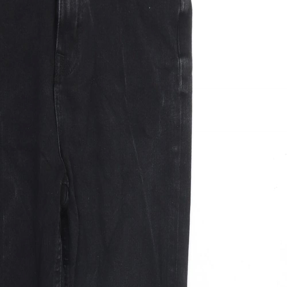 Marks and Spencer Womens Black Cotton Skinny Jeans Size 8 L27 in Regular Zip