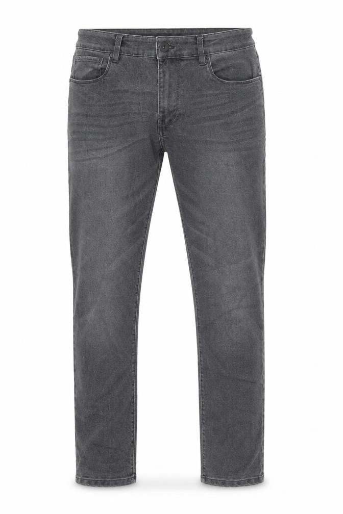 Everyday Mens Grey Cotton Straight Jeans Size 32 in L30 in Regular Zip