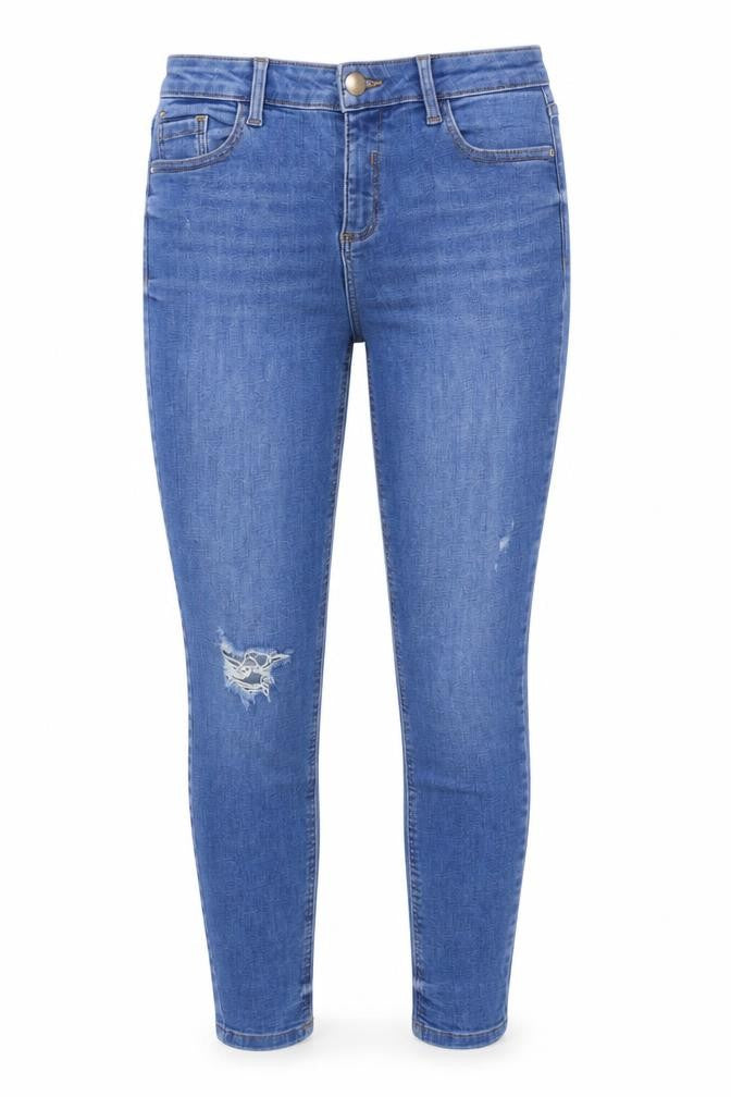 Dorothy Perkins Womens Blue Cotton Skinny Jeans Size 8 L27 in Slim Zip