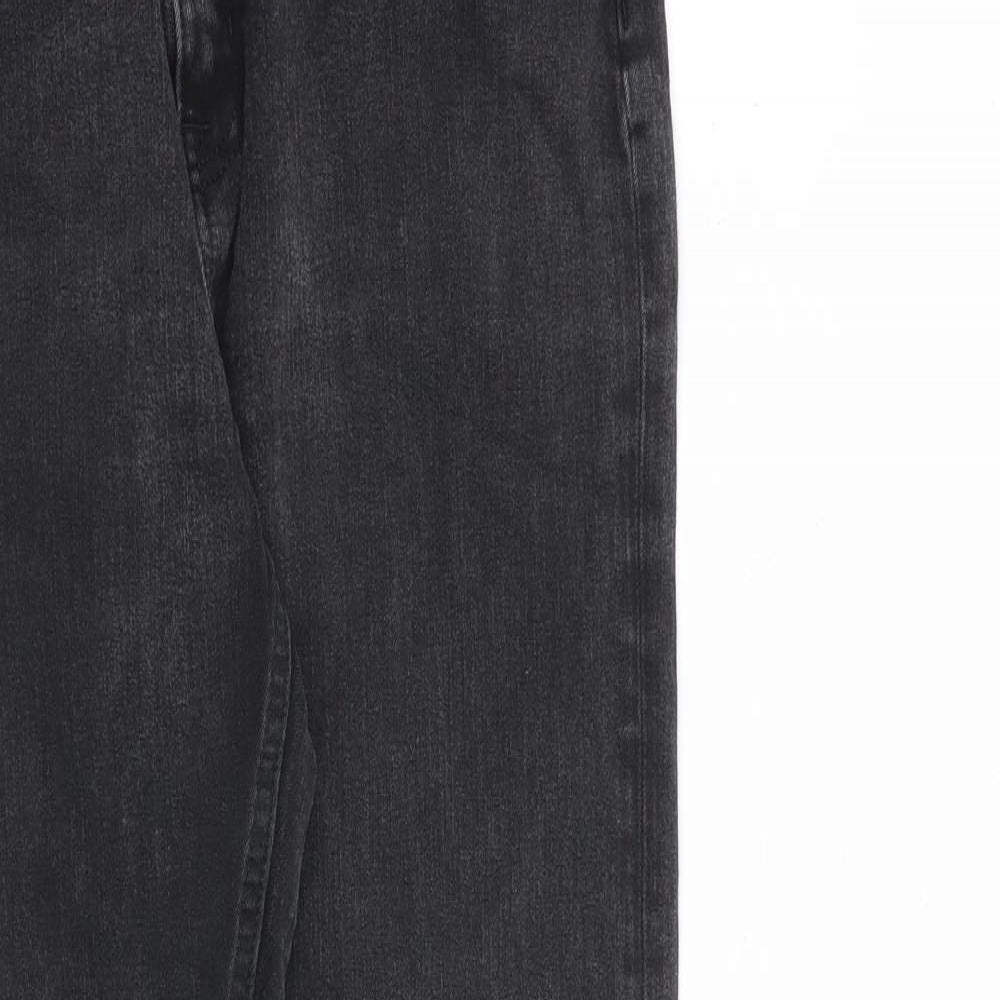 Marks and Spencer Womens Grey Cotton Skinny Jeans Size 12 L27 in Regular Zip