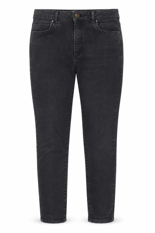 Front view of Autograph women’s grey cotton skinny jeans, size UK 14, 27-inch leg regular zip