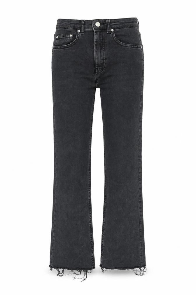 Pull&Bear Womens Grey Cotton Bootcut Jeans Size 6 L26 in Regular Zip - Raw Hem