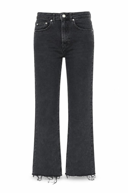 Pull&Bear Womens Grey Cotton Bootcut Jeans Size 6 L26 in Regular Zip - Raw Hem