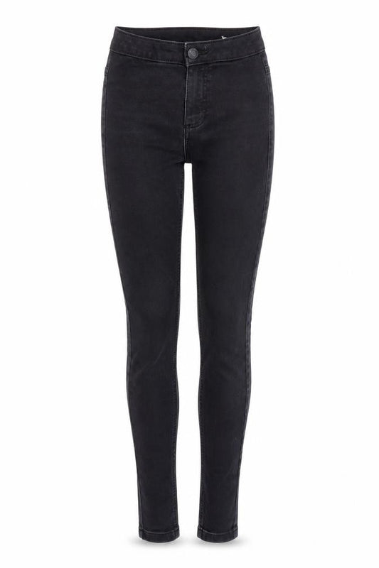 Marks & Spencer Womens Black Cotton Skinny Jeans Size 6 L28 in Slim Zip