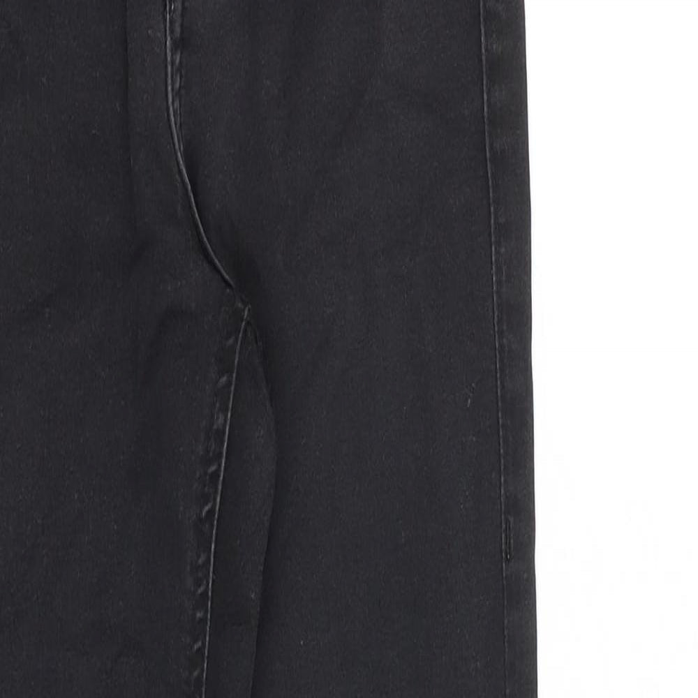 Marks and Spencer Womens Black Cotton Skinny Jeans Size 6 L28 in Slim Zip