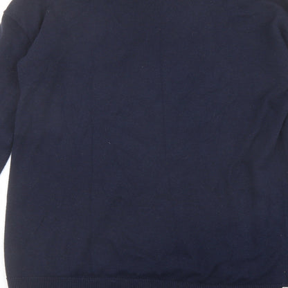 Christian Siriano Womens Black Round Neck Cotton Pullover Jumper Size M