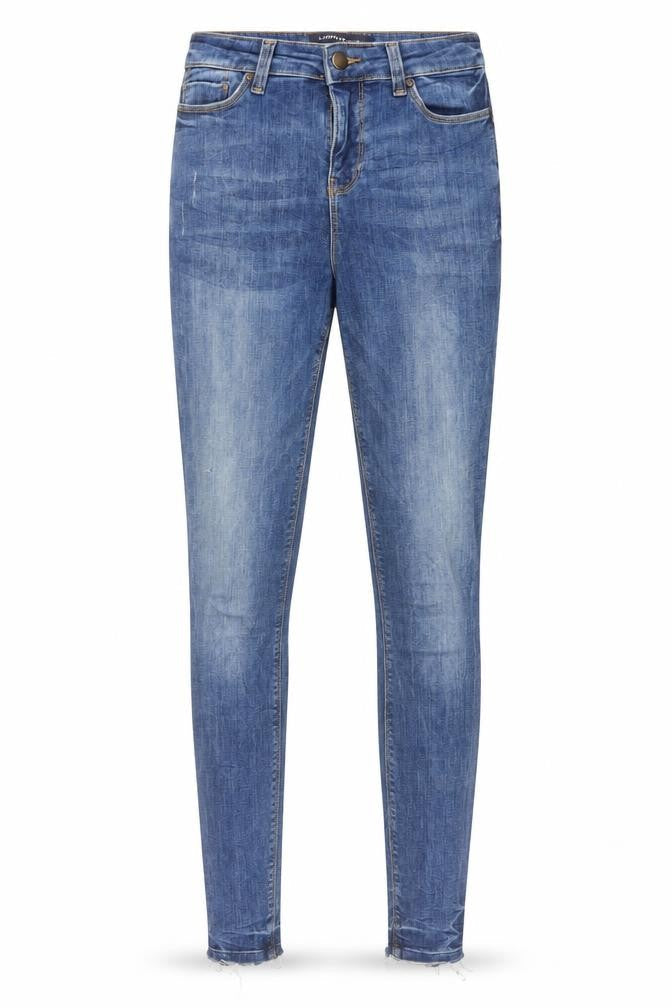 Marks & Spencer Womens Blue Cotton Skinny Jeans Size 8 L28 in Regular Button