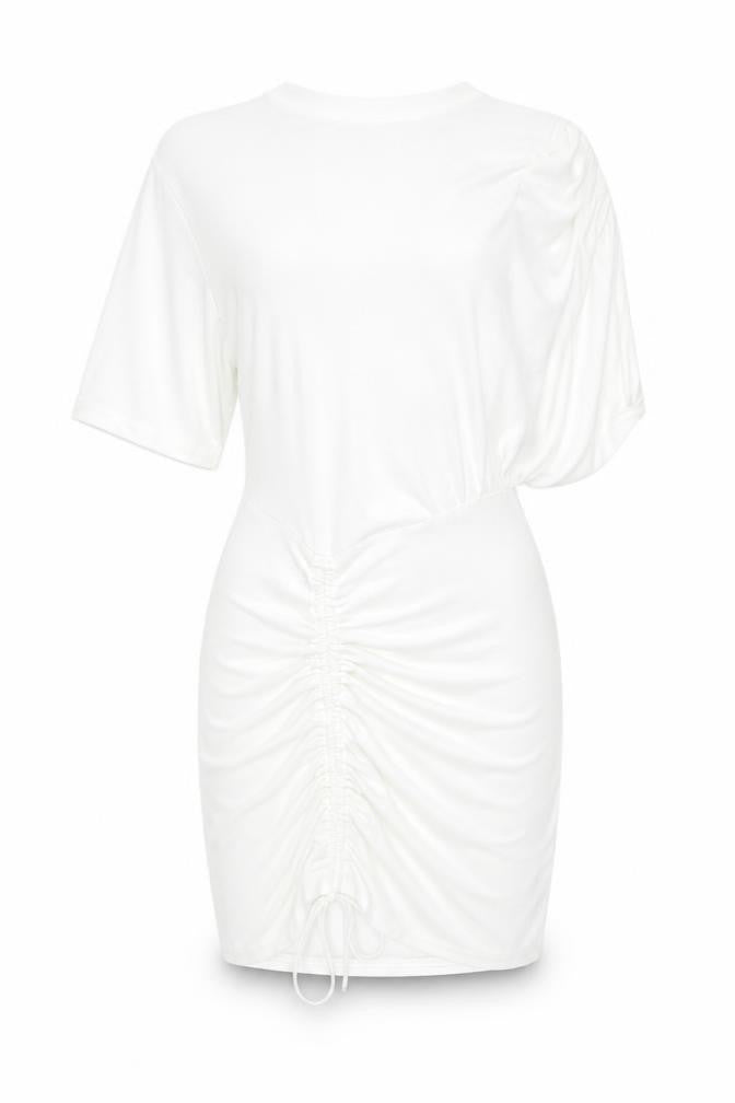 Zara Womens White Polyester Mini Size S Crew Neck Pullover