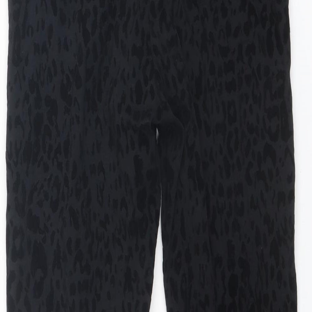 Marks and Spencer Womens Black Cotton Carrot Leggings Size 8 L28 in