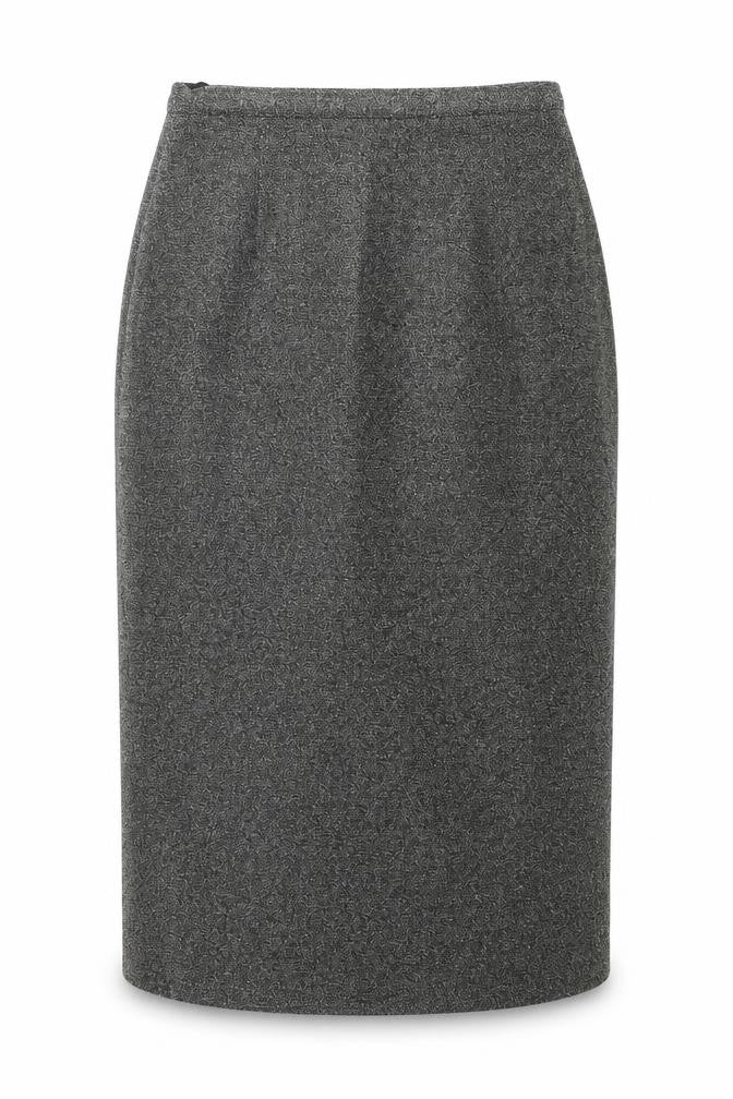 Richards Womens Grey Cotton Straight & Pencil Skirt Size 14 Zip