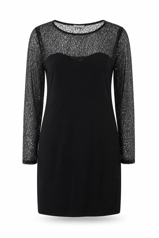 Wallis Womens Black Viscose Shift Size 14 Round Neck Pullover