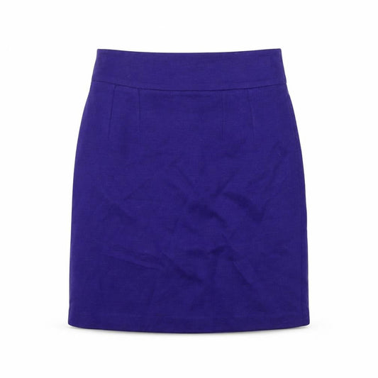 PAUL & JOE Womens Purple Acrylic A-Line Skirt Size 14 Zip