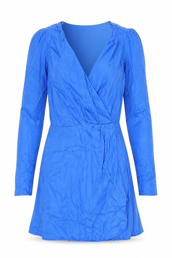 Zara Womens Blue Viscose Mini Size XS V-Neck Pullover