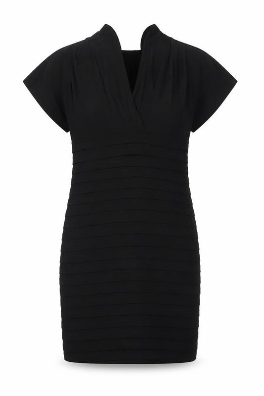 Wallis Womens Black Polyester Shift Size 14 V-Neck Pullover