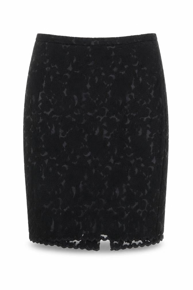 NEXT Womens Black Geometric Polyester Straight & Pencil Skirt Size 10 Zip