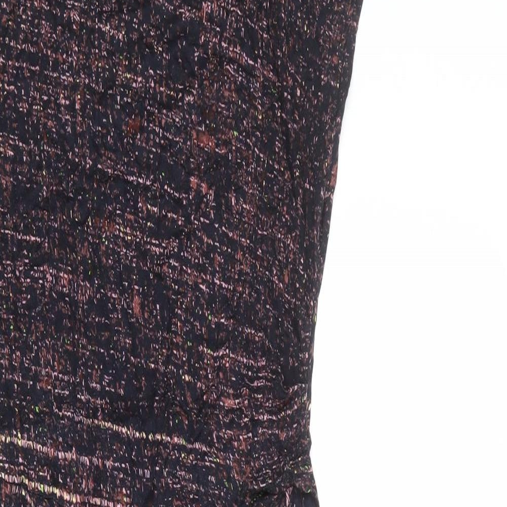 H&M Womens Multicoloured Viscose Pencil Dress Size M Boat Neck Pullover
