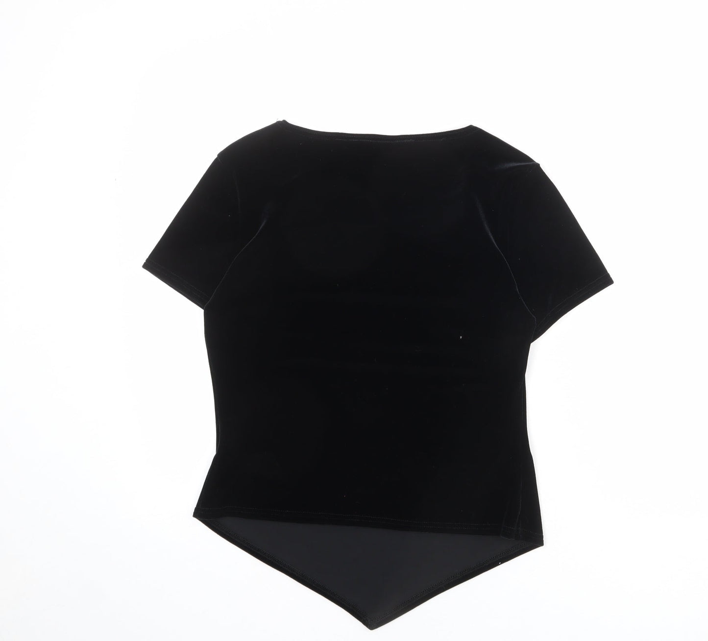 Sophia De Sol Womens Black Polyester Basic T-Shirt Size 12 Round Neck