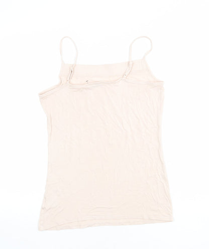 Back view of Autograph women’s pink viscose basic tank, size UK 14, square neck