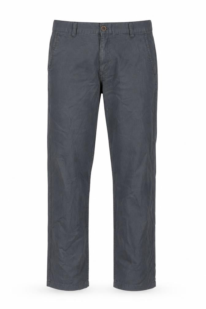 Timberland Mens Blue Striped Cotton Chino Trousers Size 33 in L32 in Regular Zip