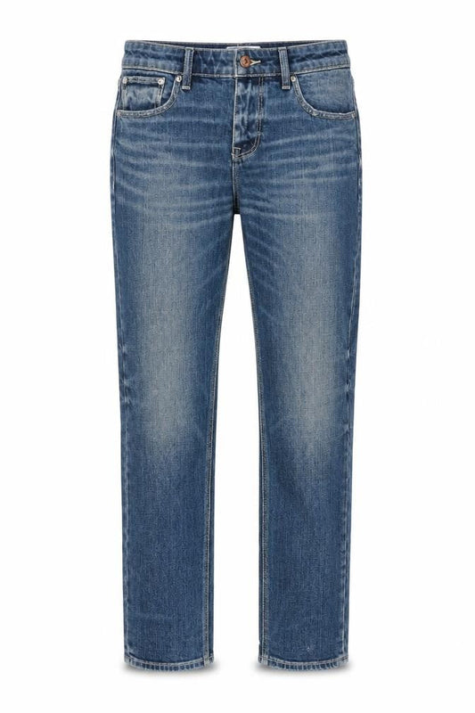 ASOS Womens Blue Cotton Straight Jeans Size 30 in L30 in Regular Zip