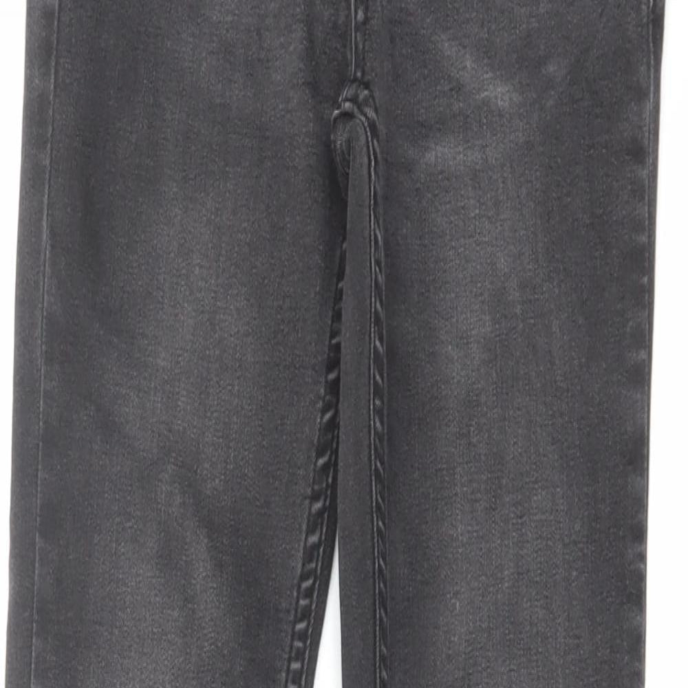 New Look Womens Grey Cotton Skinny Jeans Size 8 L31 in Regular Zip