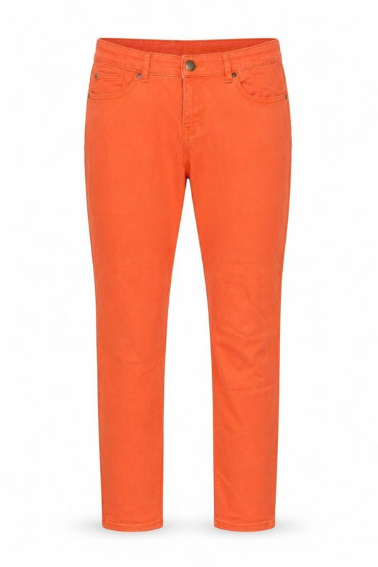 Gap Womens Orange Cotton Tapered Jeans Size 10 L29 in Regular Zip